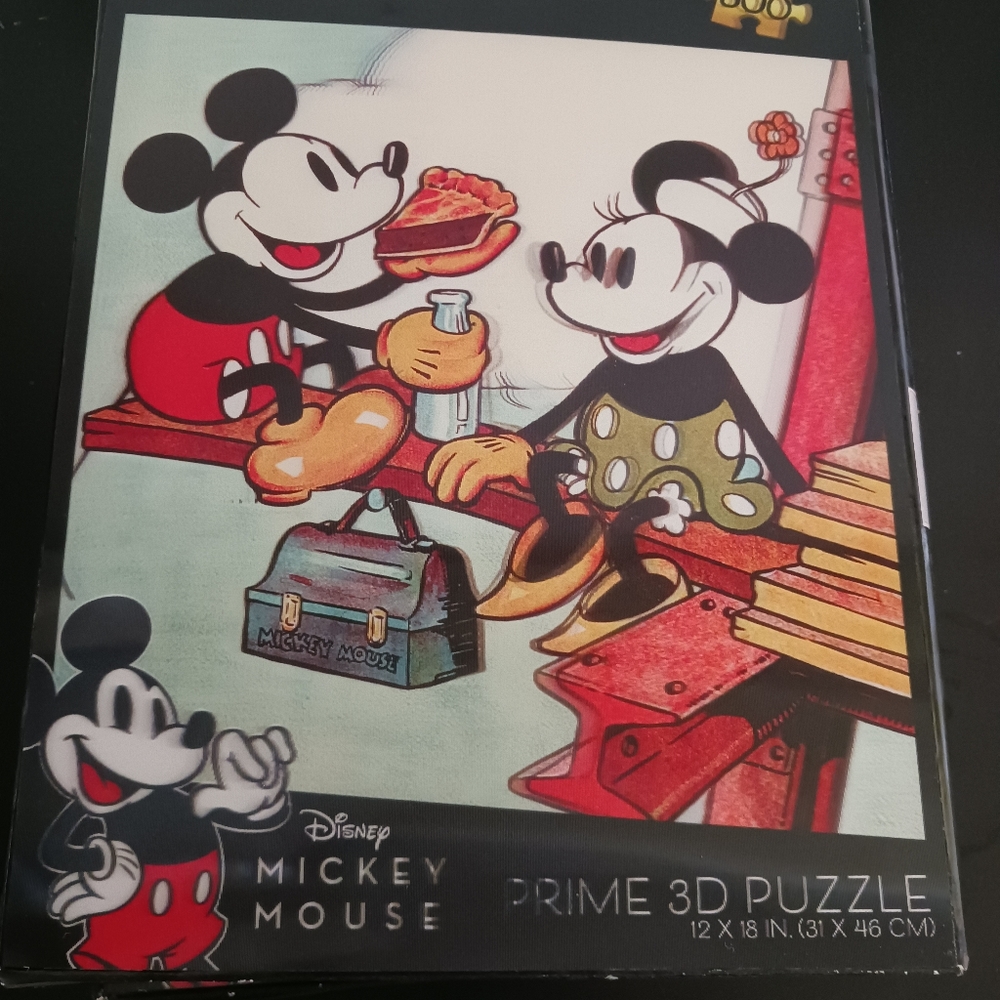 Mickey Minnie Mouse 300 Piece Puzzle Complete Jigsaw Vtg Character Walt Disney
